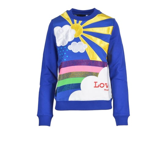 Rainbow Appliqu Crewneck Sweatshirt - Image 1