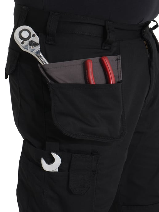 Kruze By Enzo | Mens Cargo Work Trousers - Black - Image 6