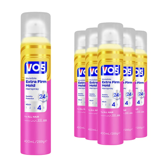 VO5 Invisible Firm Hold Hair Spray with 24 Hours Humidity Protection 400ml, 6pk - Image 1