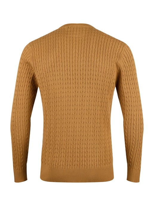 Luke 1977 Men's The Hamptons Textured Knitted Jumper in Yellow - Image 5