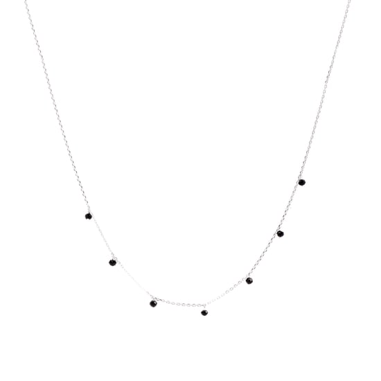 Luxenter khosar halsband i 925 sterling silver och onyx med rodiumpläterad yta - Image 1