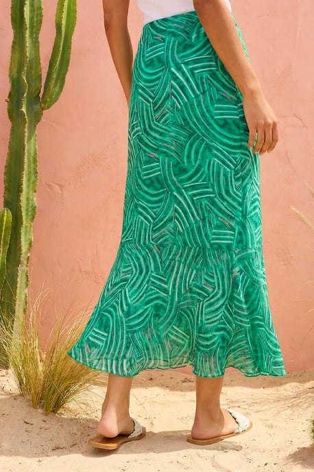 Marked Ruffle Midi Skirt - Image 3