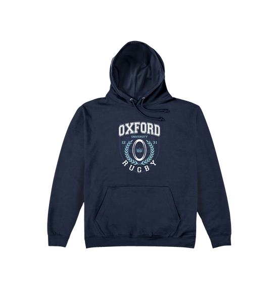 Oxford University Rugby Navy Hoodie - Image 1