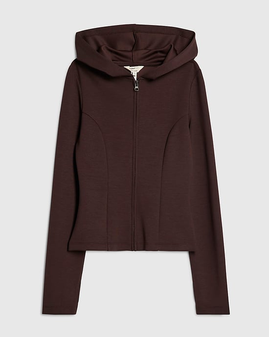 River Island Womens Hoodie Brown Long Sleeve Premium Zip - Image 6