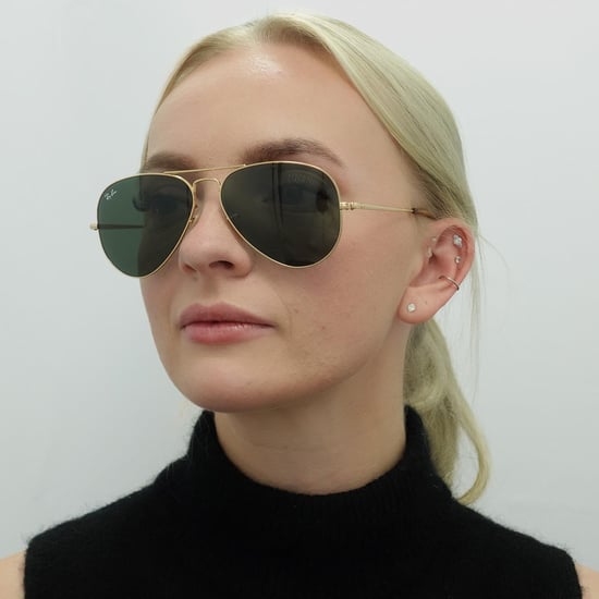 Ray-Ban Sunglasses Aviator Metal II RB3689 914731 Gold Green - Image 5