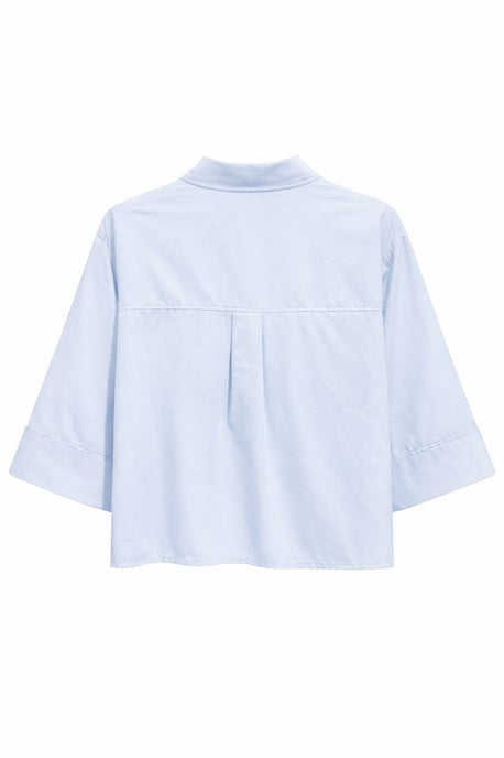 Korte Mouw Crop Poplin Shirt - Image 4
