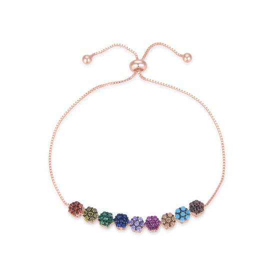 Luxenter jusit armband in 925 sterling zilver en veelkleurige zirkonia met 18 karaat roségoud vergulde afwerking - Image 3
