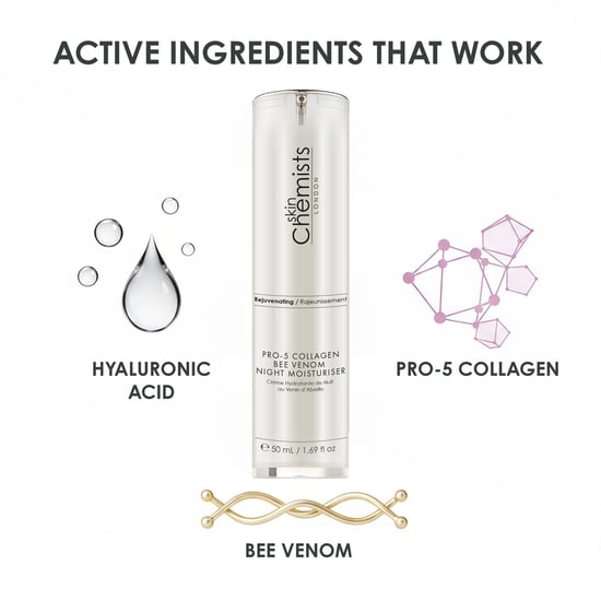 skinChemists Pro5 Collagen Bee Venom Night Moisturizer 50ml - Image 5