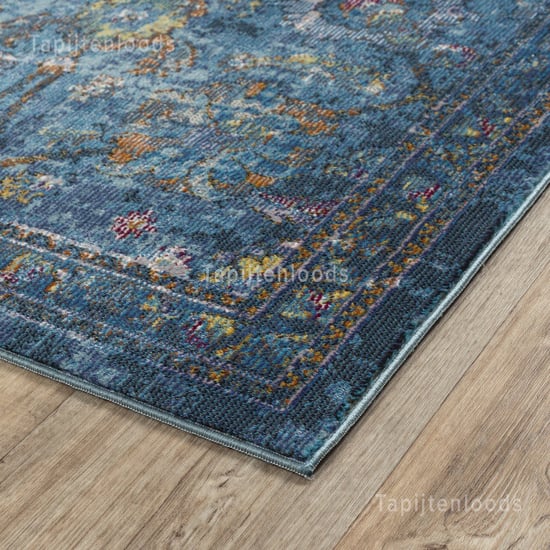 Muratap Picasso sarough vintage vloerkleed blauw laagpolig- 160x230 cm - Image 4