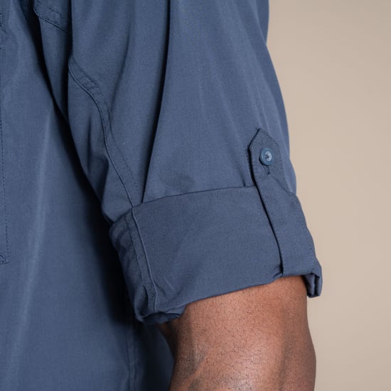 Craghoppers Heren Kiwi II shirt met lange mouwen (Omberblauw) - Image 4