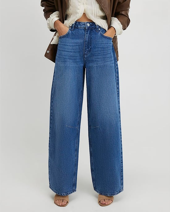 River Island Womens Wide Leg Jeans Blue Baggy Fit - Image 1
