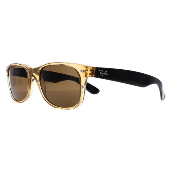 Ray-Ban Rectangle Unisex Honey Crystal Brown Polarized Sunglasses New Wayfarer RB2132 - Image 2