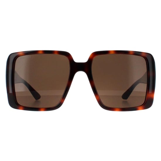 Gucci Square Womens Dark Havana with Gold Dark Brown GG1692S - Image 1