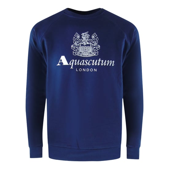 Aquascutum Old School Crewneck Navy Blue Track Pants Set - Image 2