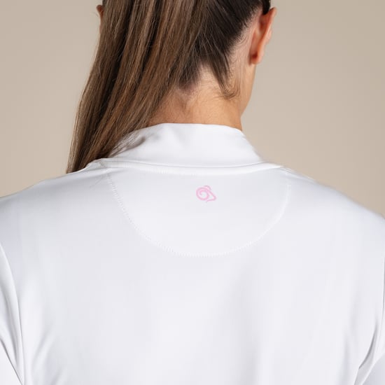 Craghoppers Womens/Ladies Nosilife Mock Neck Long-Sleeved Golf T-Shirt (White) - Image 5