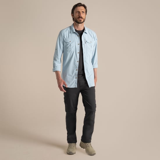 Craghoppers Mens Adventure III Nosilife Long-Sleeved Shirt (Niagara Blue) - Image 1