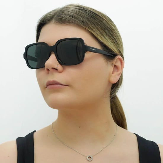 Emporio Armani Square Womens Shiny Black Dark Grey EA4195 - Image 5