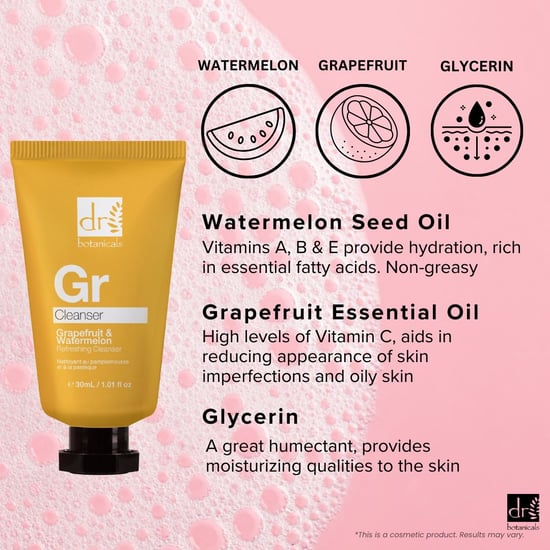 Dr. Botanicals Grapefruit & Watermelon Anti-Ageing Refreshing Cleanser 30ml for Fine Lines, Wrinkles, Brightening - Image 2