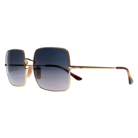 Ray-Ban Square RB1971 914778 gepolijst goud blauw grijs gradiënt gepolariseerde zonnebril - Image 2