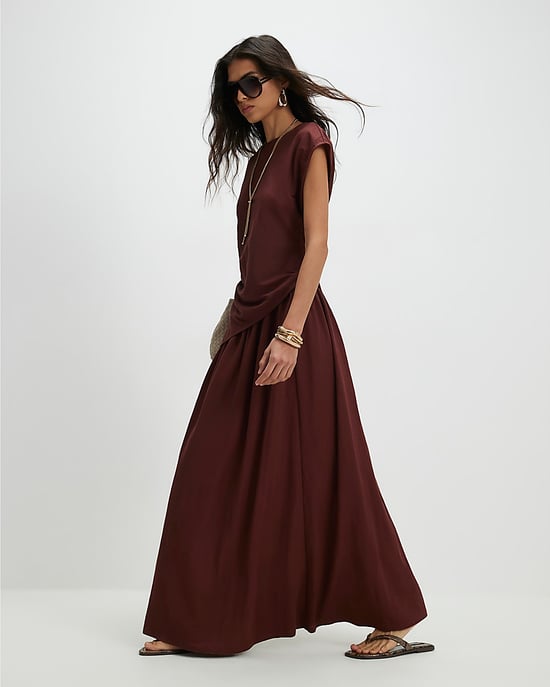 River Island Womens Maxi Skirt Brown Elasticated Waist - Image 2