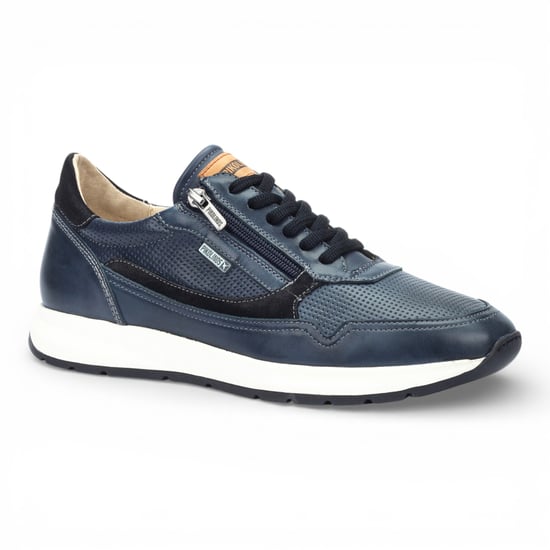 Pikolinos Heren Blauwe Leren Gemakkelijk te Dragen Sneakers - Getafe - Image 3