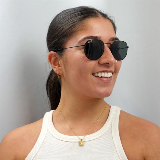 Ray-Ban Square Unisex Polished Black/Green Polarized Hexagonal RB3548N Sunglasses - Image 5