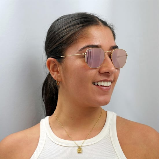 Ray-Ban Zonnebril Hexagonal 3548N 001/Z2 Goud Koperen Flash Mirror - Image 5