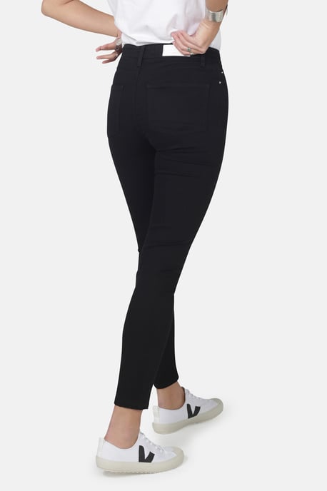 Black Organic Cotton Skinny Denim Jeans - Image 2