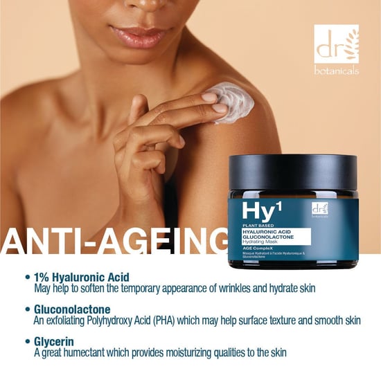 Dr. Botanicals Hyaluronic Acid 1% & Gluconolactone Mask 60ml for Dryness, Fine Lines, Wrinkles - Image 2