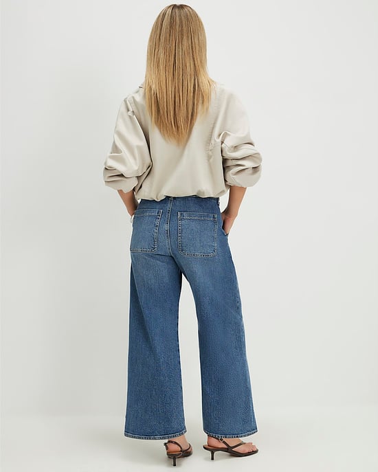 River Island Womens Cropped Jeans Petite Blue Denim - Image 2