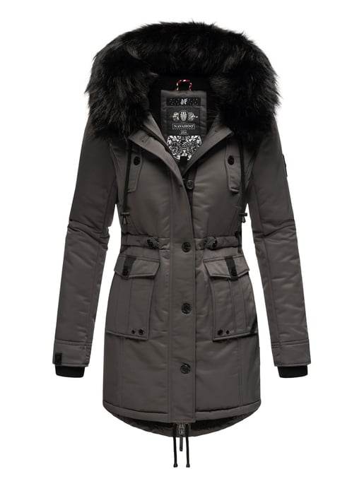 Navahoo Dames Winterjas Luluna-Princess – Warm, Stijlvol & Met Teddyvoering en Kunstbontkraag - Image 1