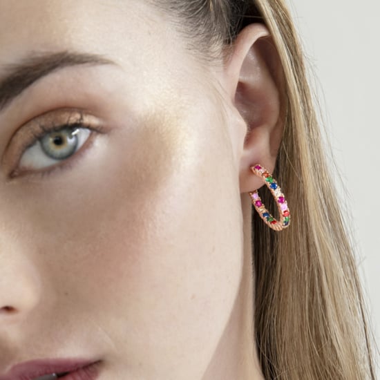 Luxenter vyamba örhängen i 925 sterlingsilver och flerfärgade kubiska zirkoner med 18k roséguldfinish - Image 4