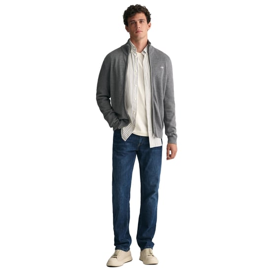 Gant Casual Cotton Zip Cardigan - Image 5