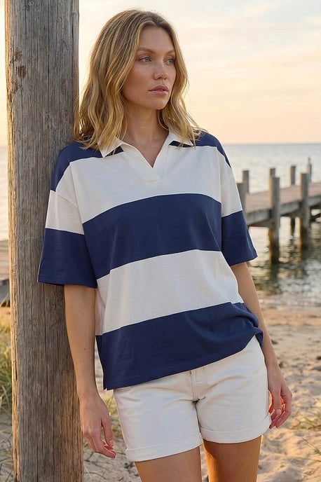 Stripe Rugby Shirt - Image 1