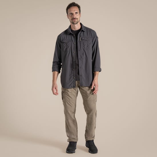 Craghoppers Mens Adventure III Nosilife Long-Sleeved Shirt (Black Pepper) - Image 1