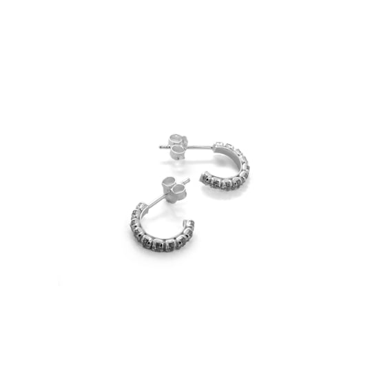 Luxenter Essential earrings in 925 Sterling silver and rhodium finish zirconia with rhodium finish - Image 3