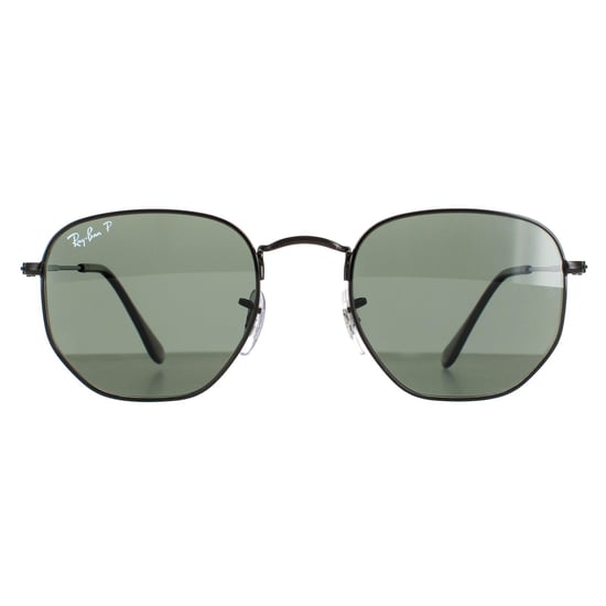 Ray-Ban Square Unisex Polished Black/Green Polarized Hexagonal RB3548N Sunglasses - Image 1