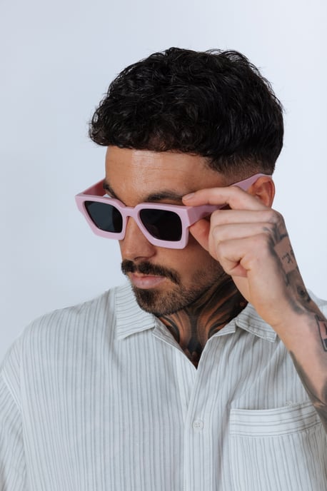 Square Retro Pink Sunglasses - Image 6