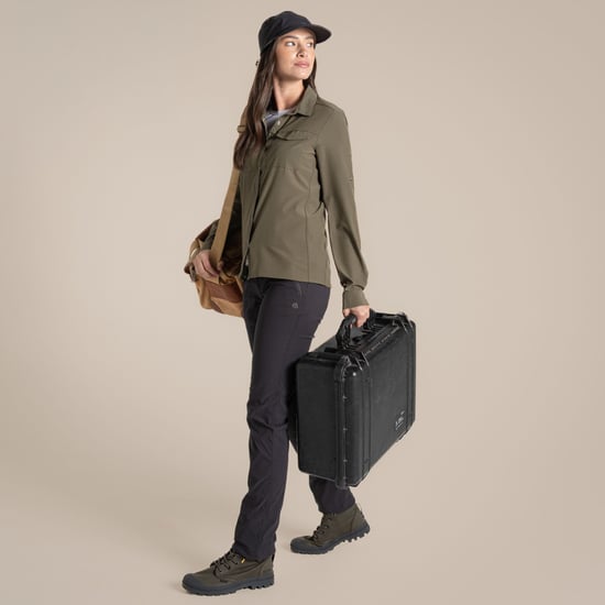Craghoppers Womens/Ladies NosiLife Pro III Nosilife Long-Sleeved Shirt (Wild Olive) - Image 4