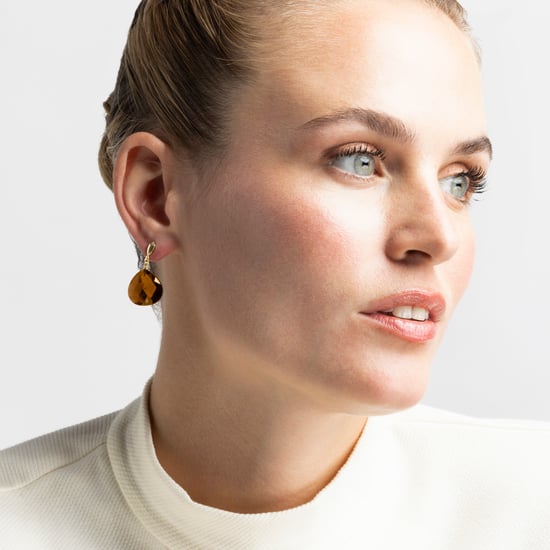 Luxenter, zoqoyi oorbellen in 925 sterling zilver en hydrothermale rookkwarts met 18K vergulde afwerking - Image 4