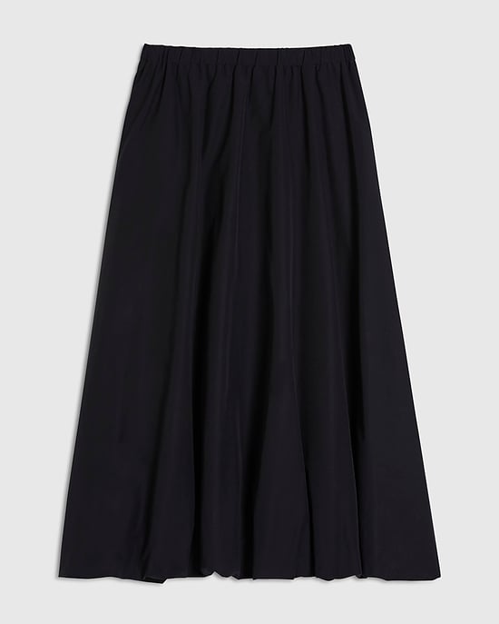 River Island Womens Midi Skirt Black Bubble Hem Elasticated Waist - Image 6