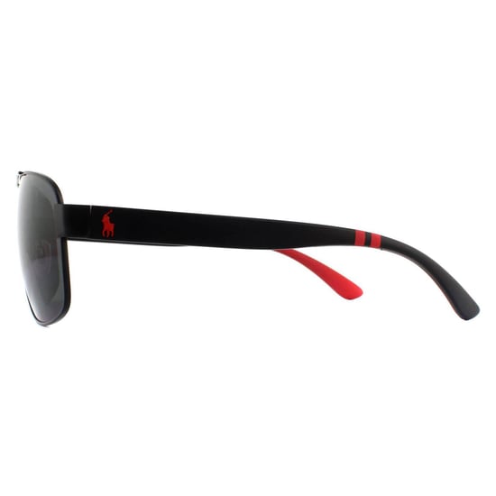 Polo Ralph Lauren Aviator Heren Mat Zwart Grijze Zonnebril - Image 3
