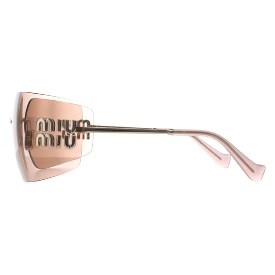 Miu Miu Rimless Womens Pale Gold Pink Mirror MU54YS - Image 3