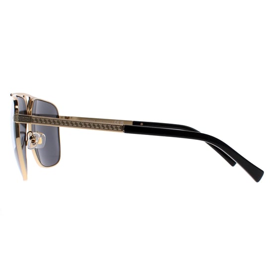 Versace Rectangle Mens Guld och Matt Svart Mörkgrå VE2238 - Image 3