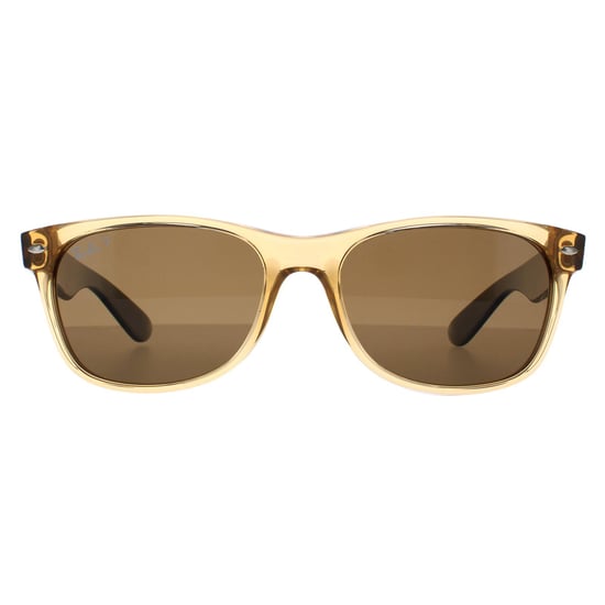 Ray-Ban Rectangle Unisex Honey Crystal Brown Polarized Sunglasses New Wayfarer RB2132 - Image 1