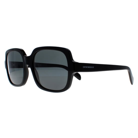 Emporio Armani Square Womens Shiny Black Dark Grey EA4195 - Image 2