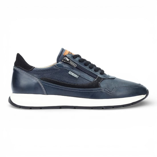 Pikolinos Heren Blauwe Leren Gemakkelijk te Dragen Sneakers - Getafe - Image 1