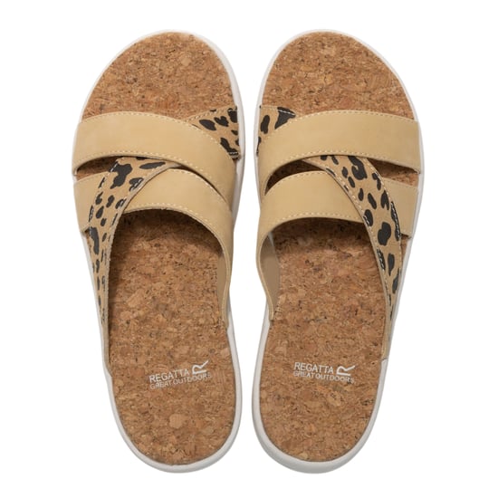 Regatta Dam/Ladies Cassie Leopardmönstrade sandaler (Tan) - Image 6