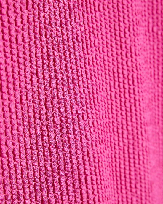 River Island Womens Swimsuit Pink Metal Trim Textured - Image 5
