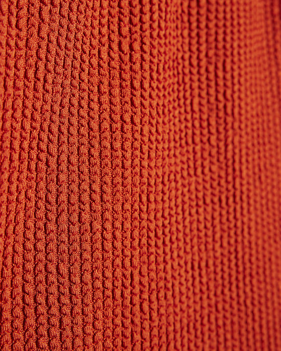 River Island Womens Swimsuit Orange Metal Trim Textured - Image 4